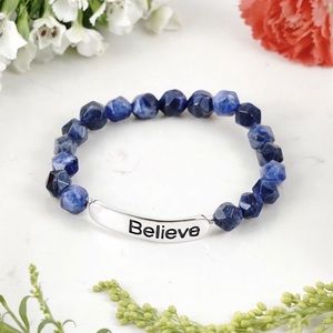 ♥️ LAPIS (FACETED) INSPIRATIONAL (BELIEVE)